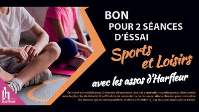 Visuel du bon d'essai "Sports et loisirs avec les assos d'Harfleur"
