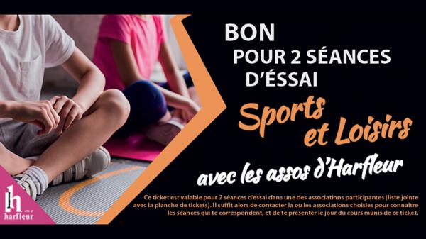 Visuel du bon d'essai "Sports et loisirs avec les assos d'Harfleur"