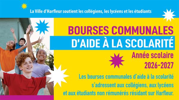 Visuel de l'affiche Bourses communales d'aide à la scolarité