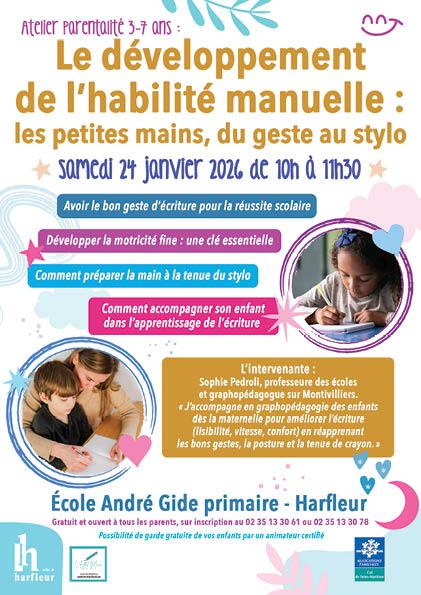 Atelier 3-7 ans "Le développement de l’habilité manuelle : les petites mains, du geste au stylo"