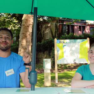 Les animateurs du mois de juillet Jade et Nicolas