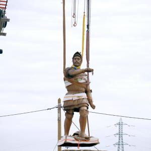 La statue de Jehan de Grouchy a quitté la Brèque